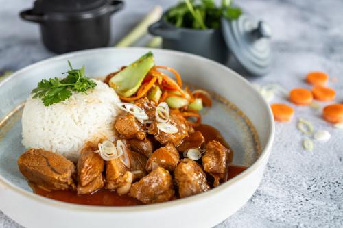 Kalbs Kniekehlenfleisch, schnell und orientalisch