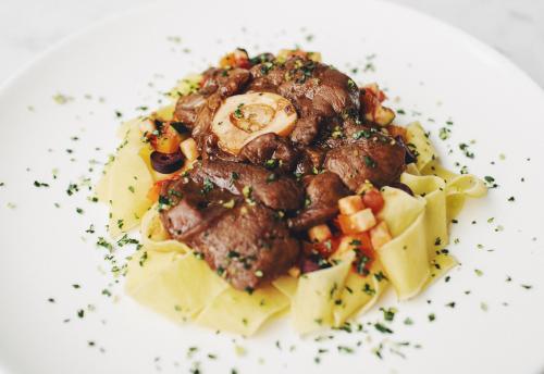 Veal Ossobuco with ribbon pasta